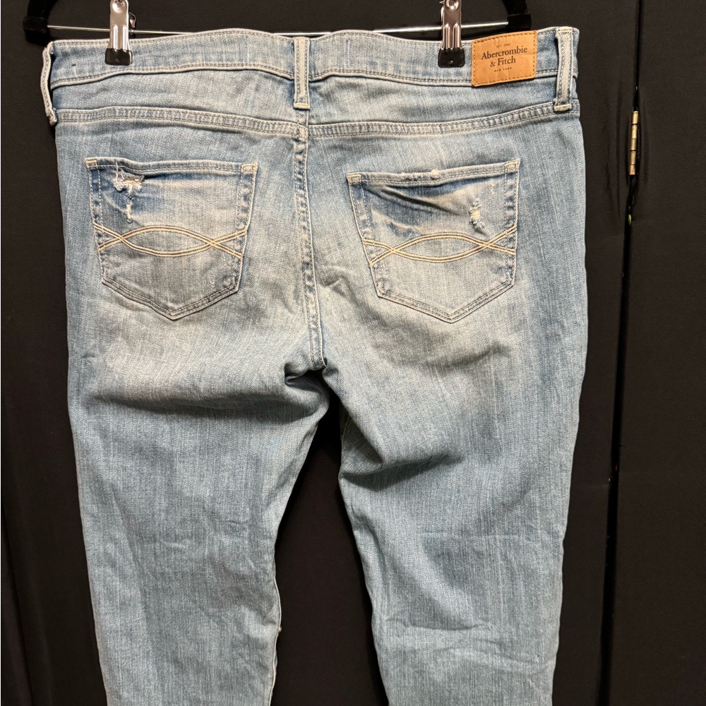 Abercrombie & Fitch Boyfriend Jeans with Bead & Pearl accents - Picture 6 of 9